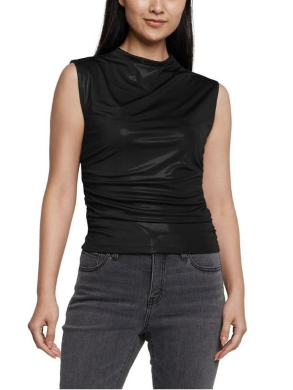 Express Mock Neck Liquid Tank, Size XL - NWT